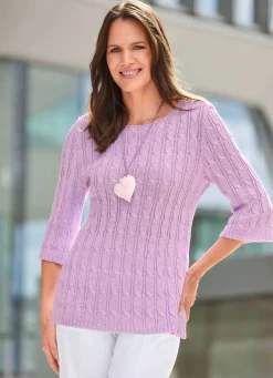 Pullover aus dezent glänzendem Material