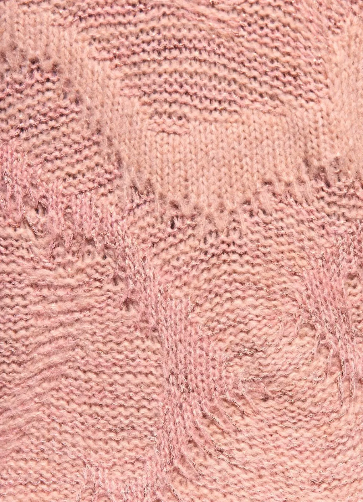 Pullover in aufwendiger Struktur mit Glitzer