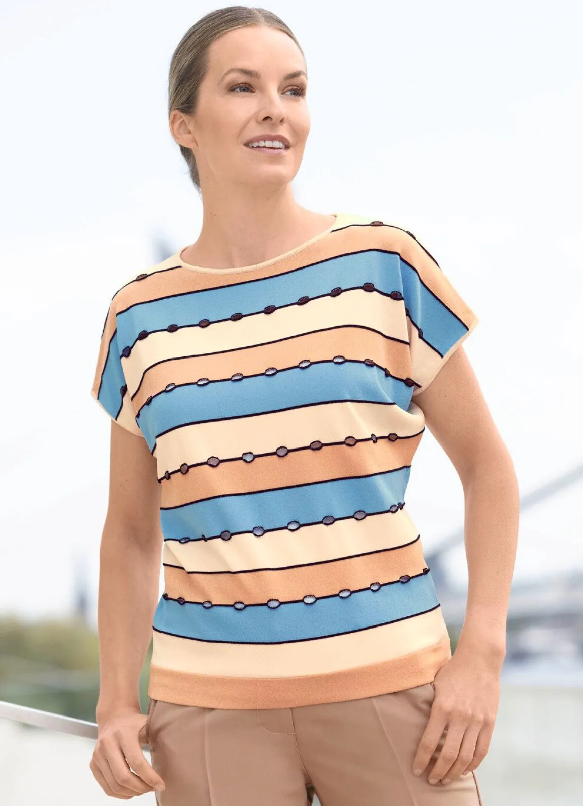Pullover in Blockringeldessin