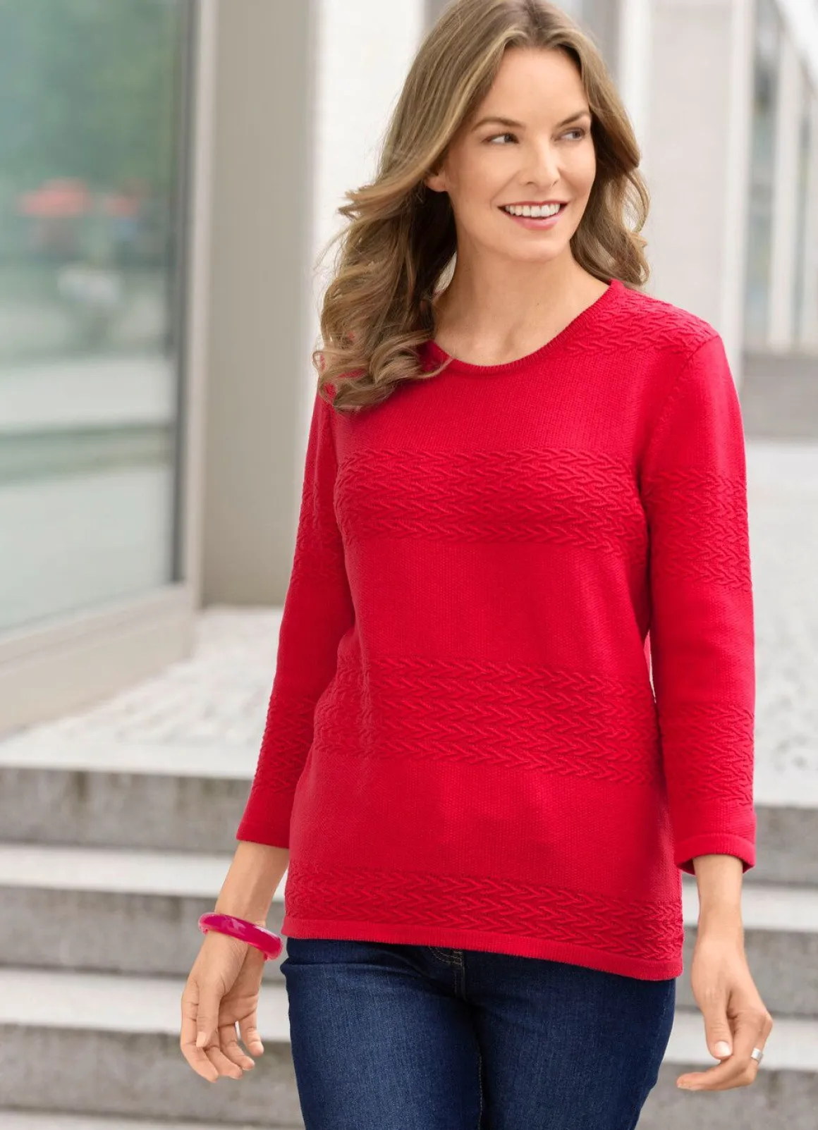Pullover in dekorativem Mustermix