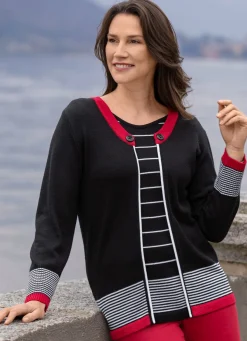 Pullover in Doppel-Optik