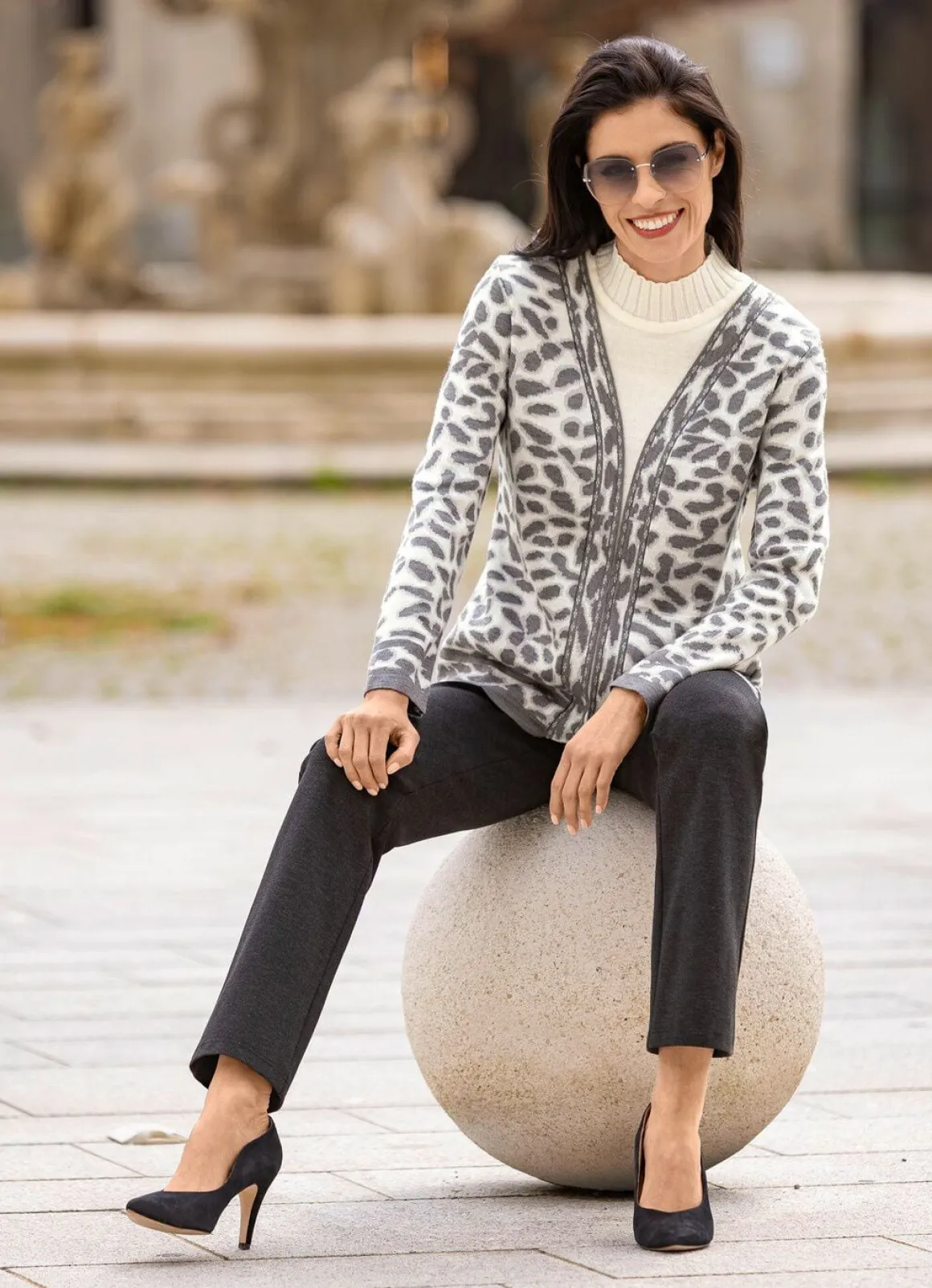 Pullover in Doppel-Optik