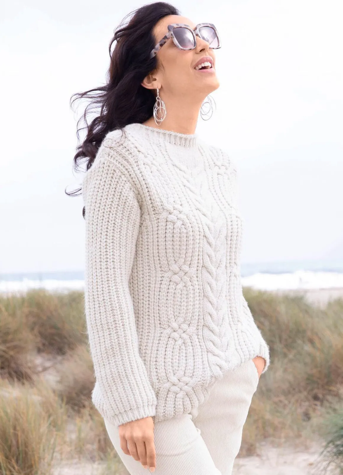 Pullover in flauschig weichem Grobstrick