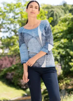 Pullover in leichter Batikoptik