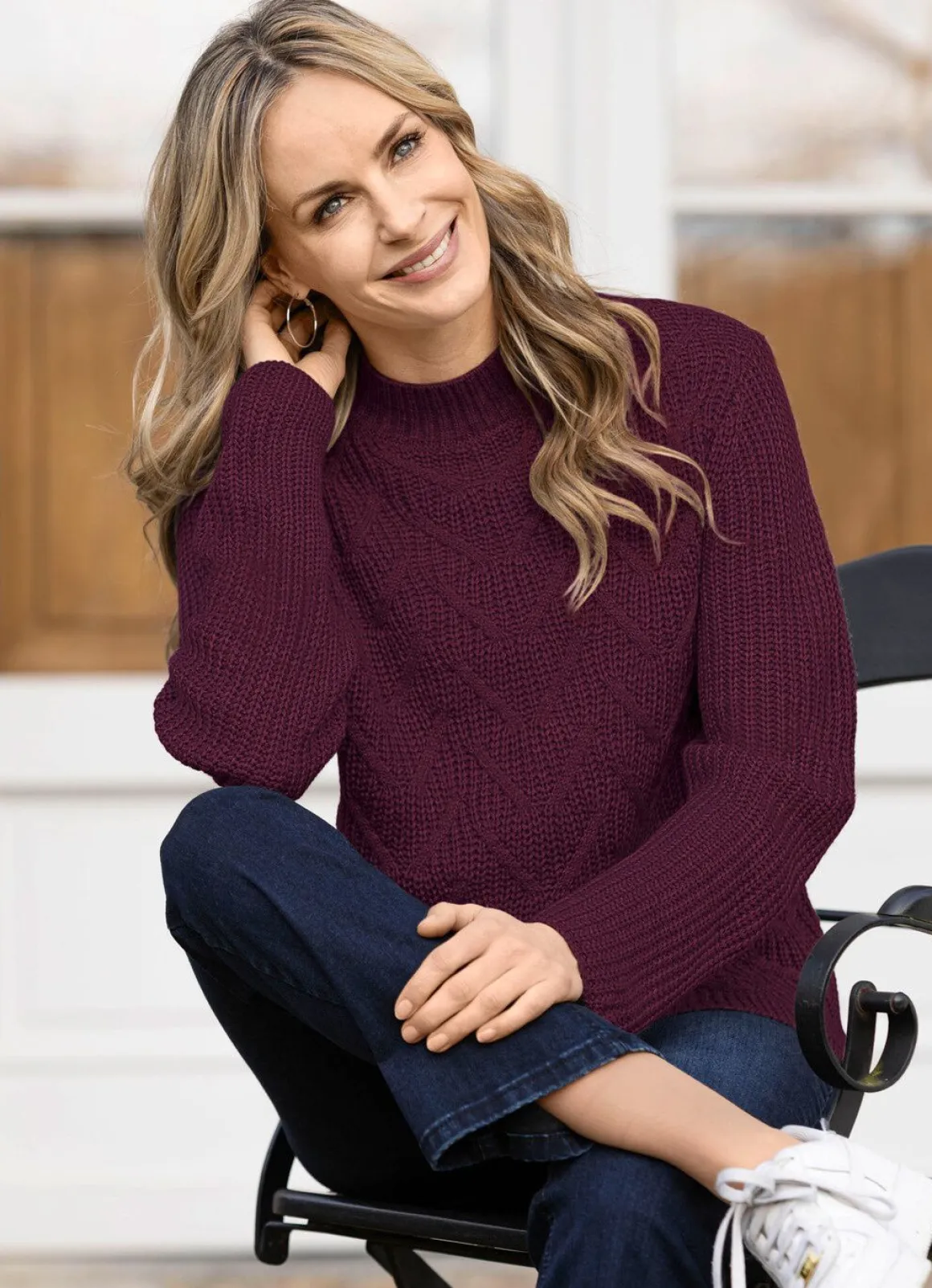 Pullover in Perlfang