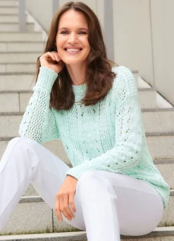 Pullover mit edlem glänzendem Paillettengarn
