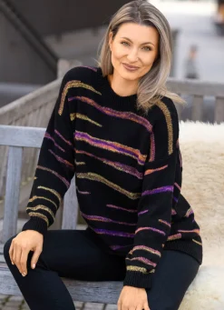 Pullover mit Intarsienstreifen
