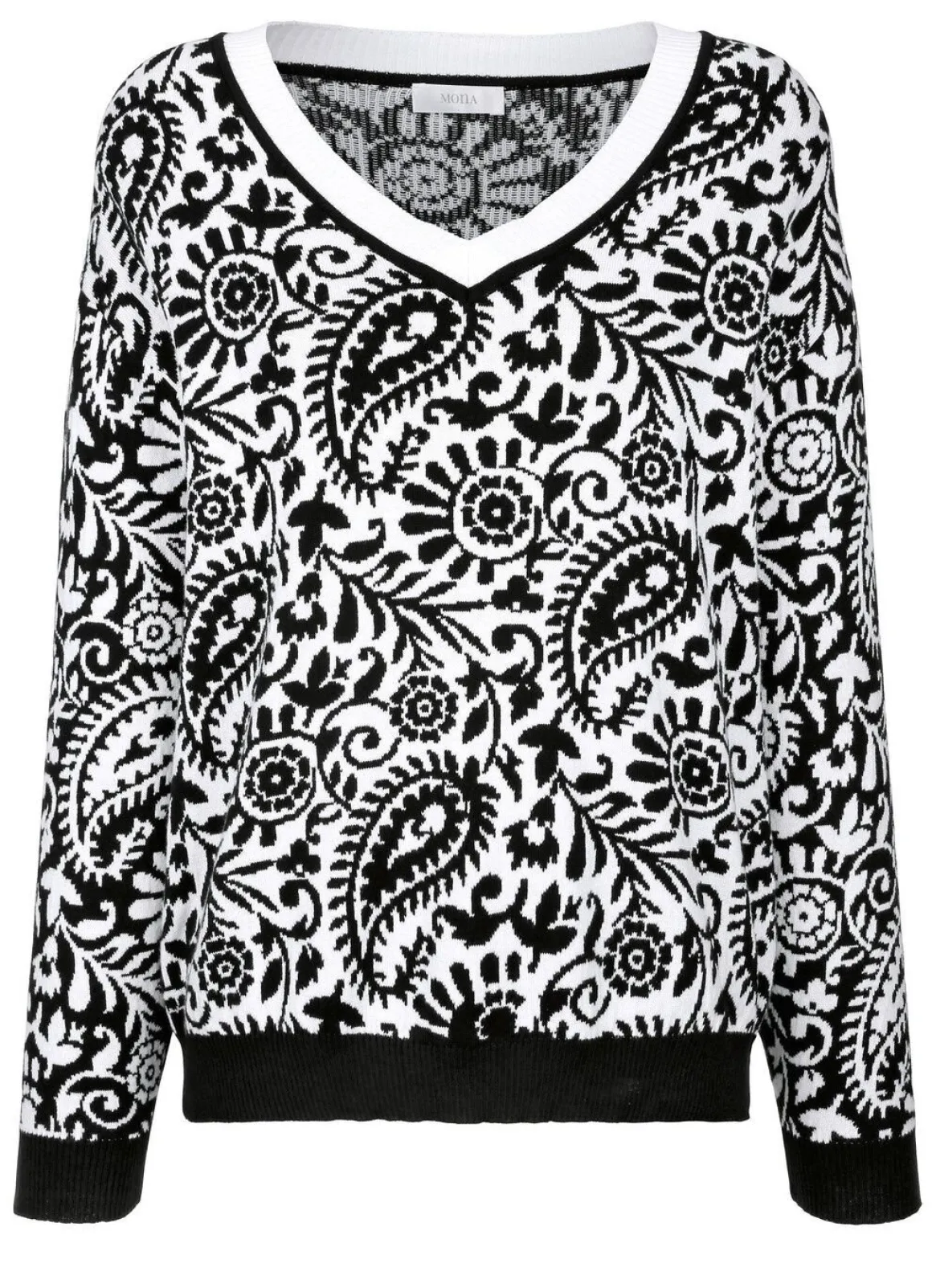 Pullover mit Kontrastabschlüssen