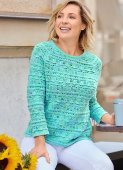 Pullover mit Melange-Effekten