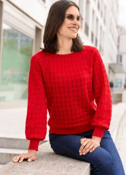 Pullover mit Raglanärmeln in leichter Ballonform