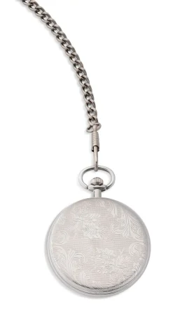 Quartz-Taschenuhr mit Metallgehäuse