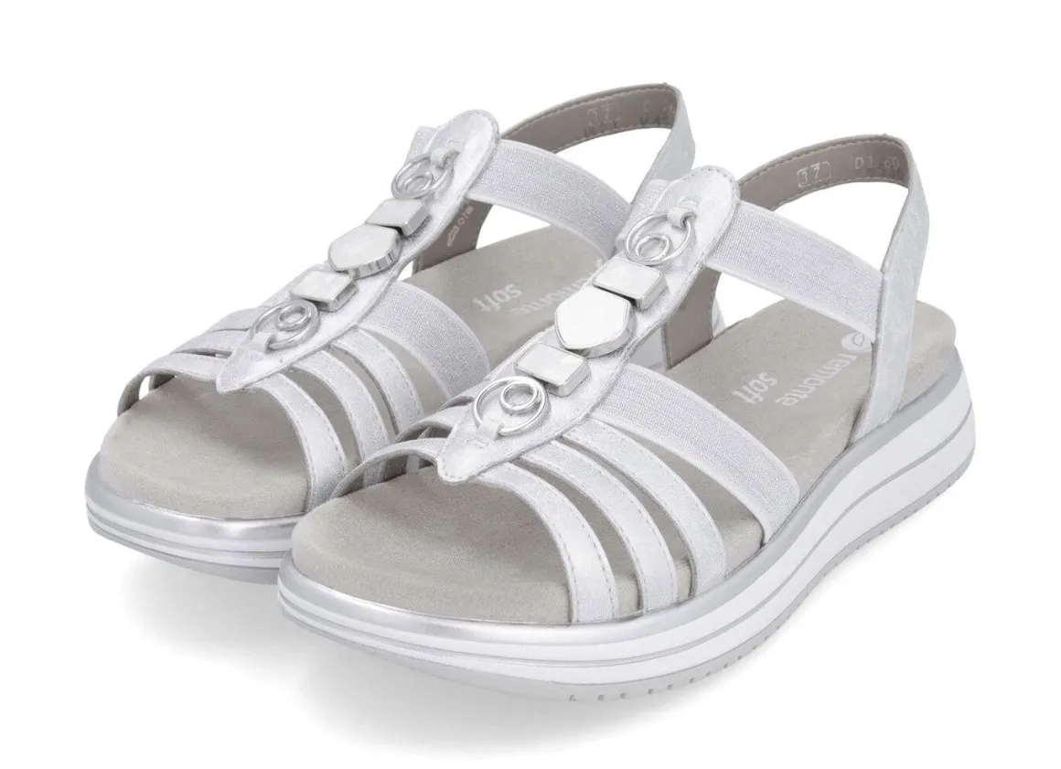 Remonte Riemchen-Sandale mit Metallschmuck