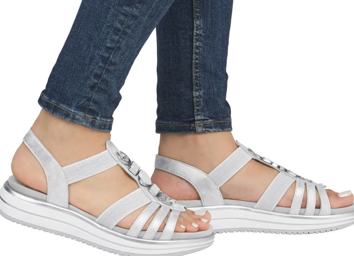 Remonte Riemchen-Sandale mit Metallschmuck