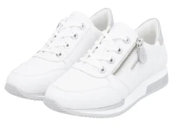 Remonte Schnür-Sneaker mit silberfarben schimmerndem Kontrast-Besatz