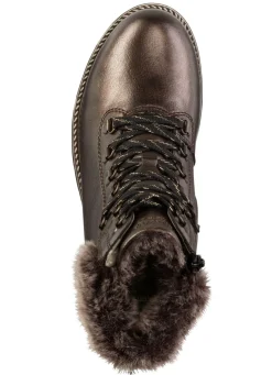 Remonte Schnür-Stiefelette mit Plüschkragen