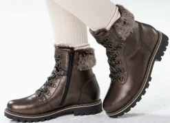 Remonte Schnür-Stiefelette mit Plüschkragen