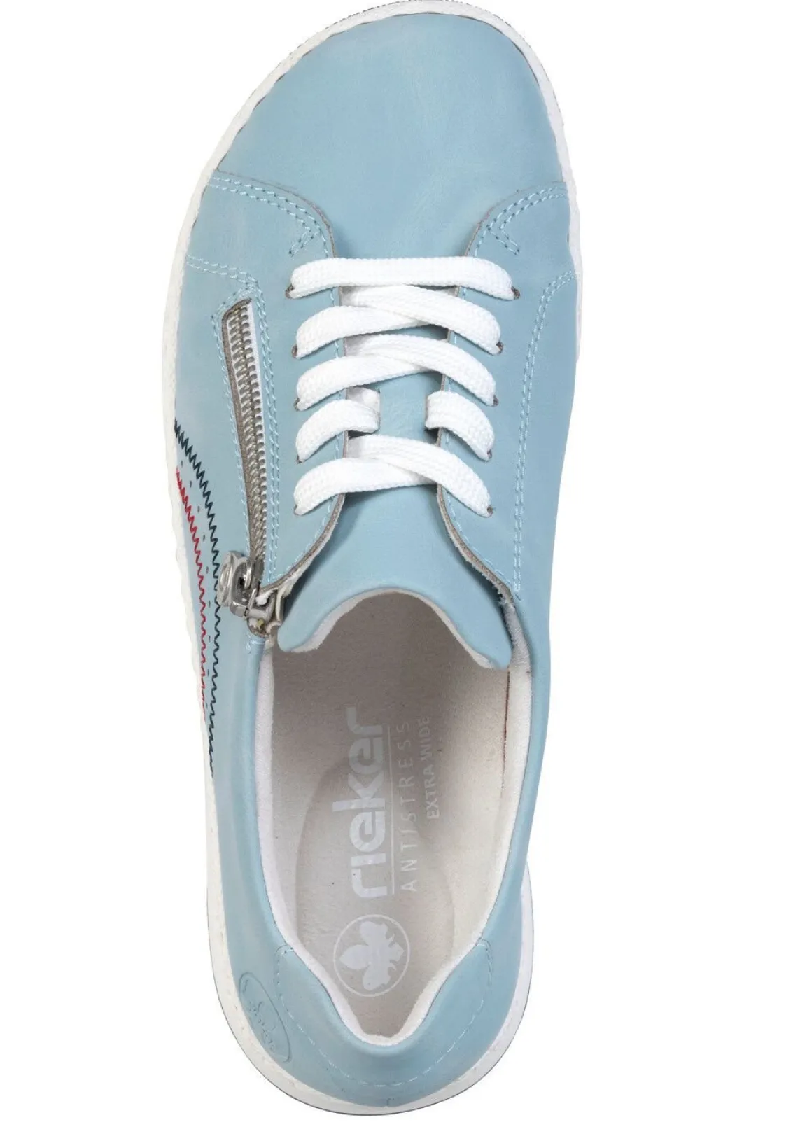 Rieker, bequeme Damen-Sneaker, Weite H, mit herausnehmbarem Fußbett