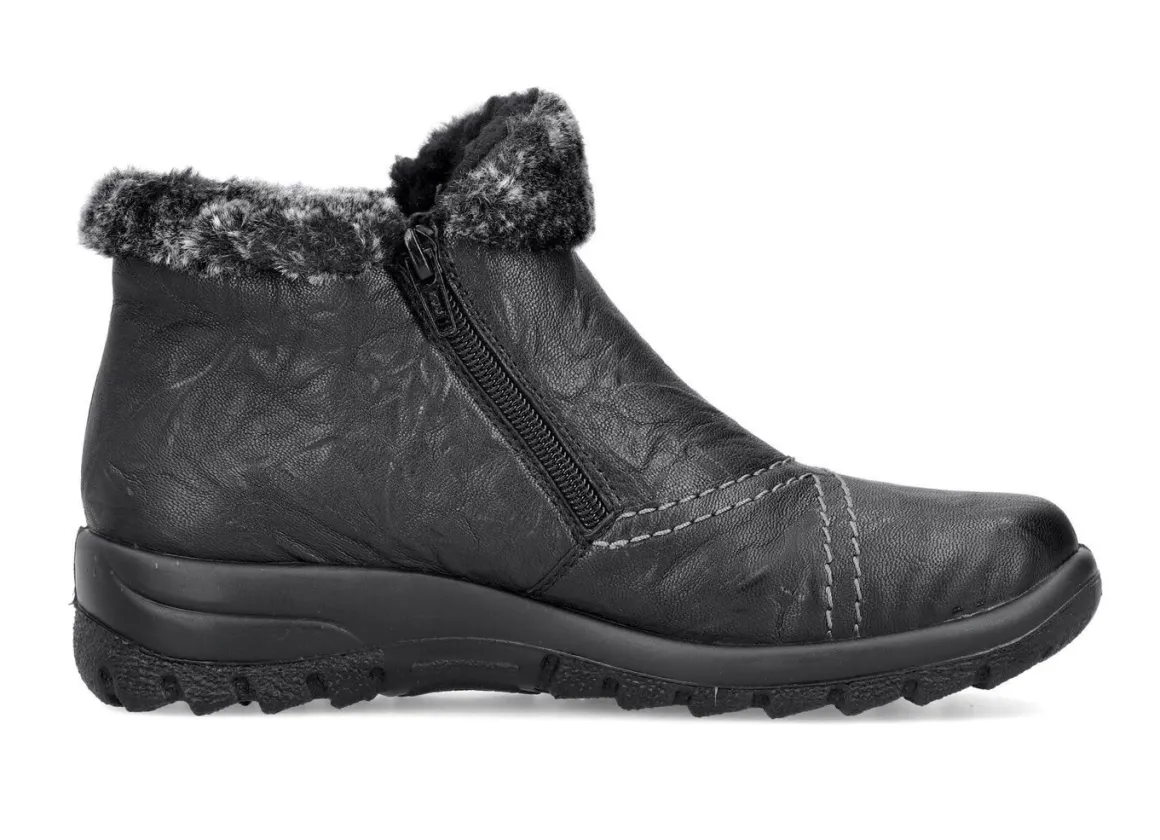 Rieker, gefütterte Damen-Boots, Winterschuhe, mit Reißverschluss