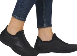 Rieker, klassische Damen-Slipper, mit Reißverschluss
