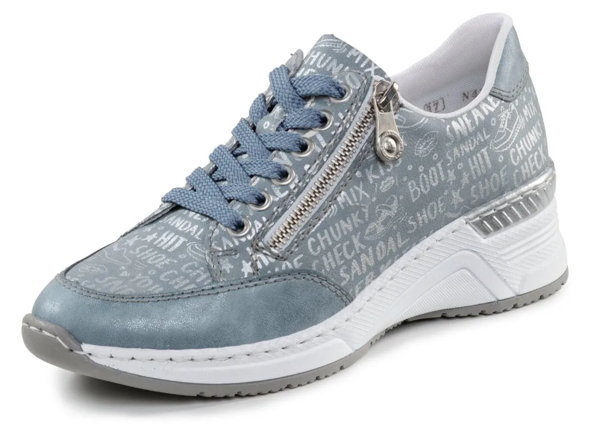 Rieker Schnür-Sneaker aus bedrucktem Synthetikmaterial
