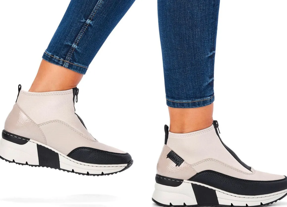 Rieker, stylische Damen-Boots, Weite G, mit Reißverschluss