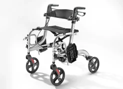 Rollator, auch als Rollstuhl nutzbar