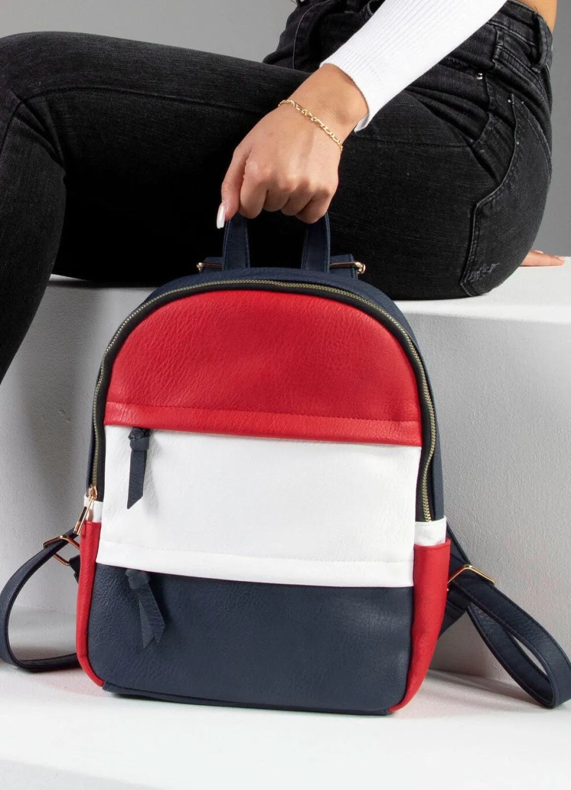 Rucksack in Color-Blocking-Optik