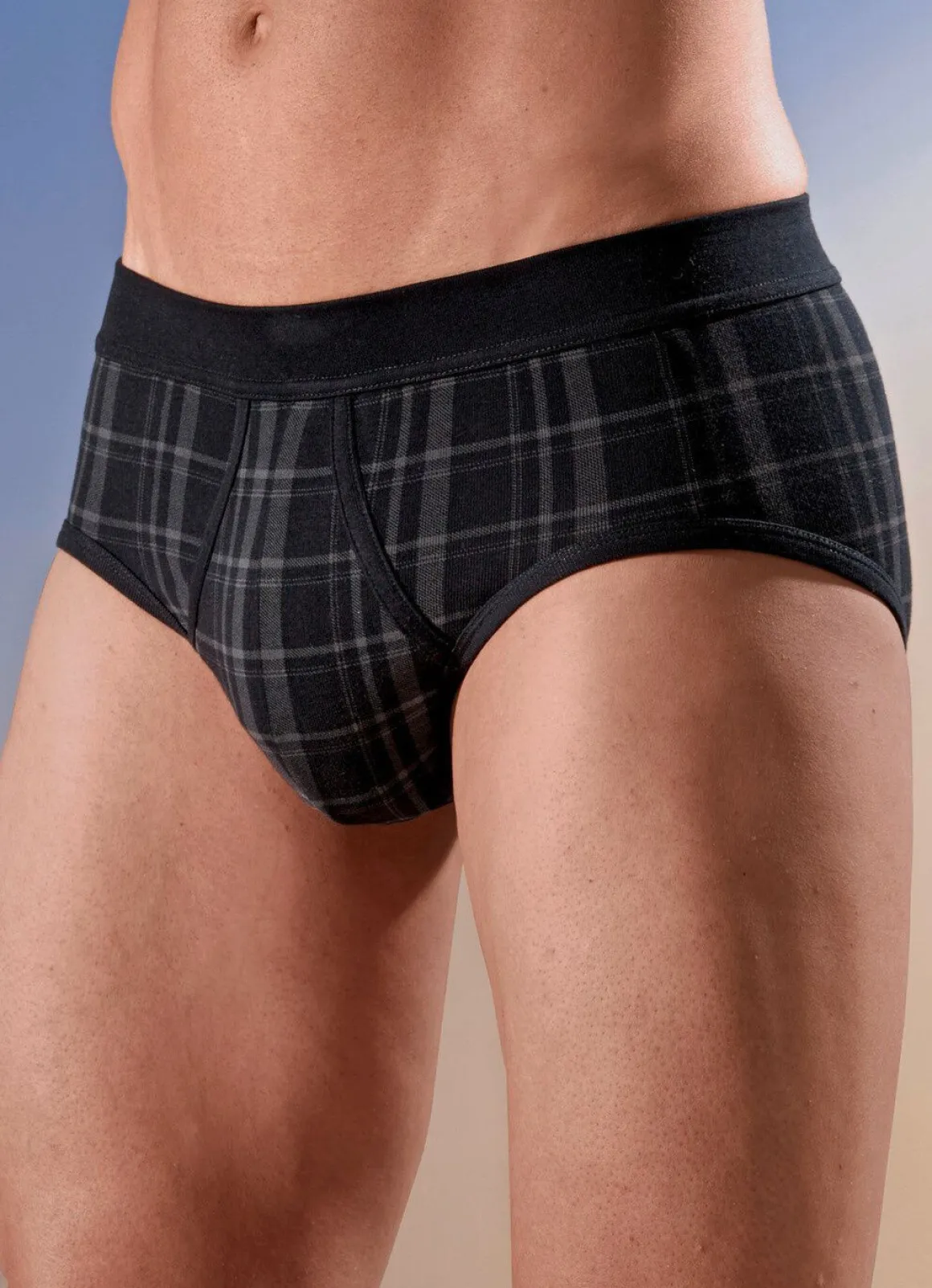 Schiesser Zweierpack Slips mit Karodessin