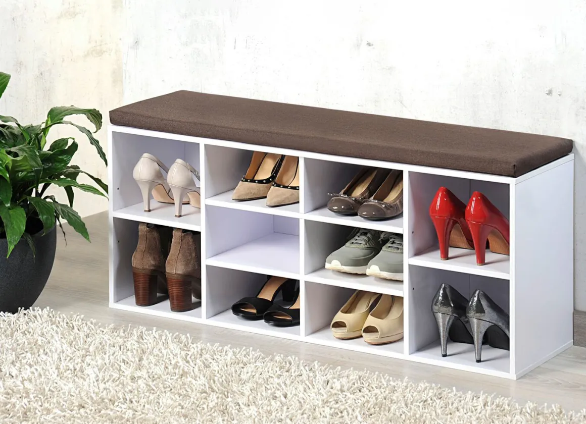Schuhbank mit Sitzkissen