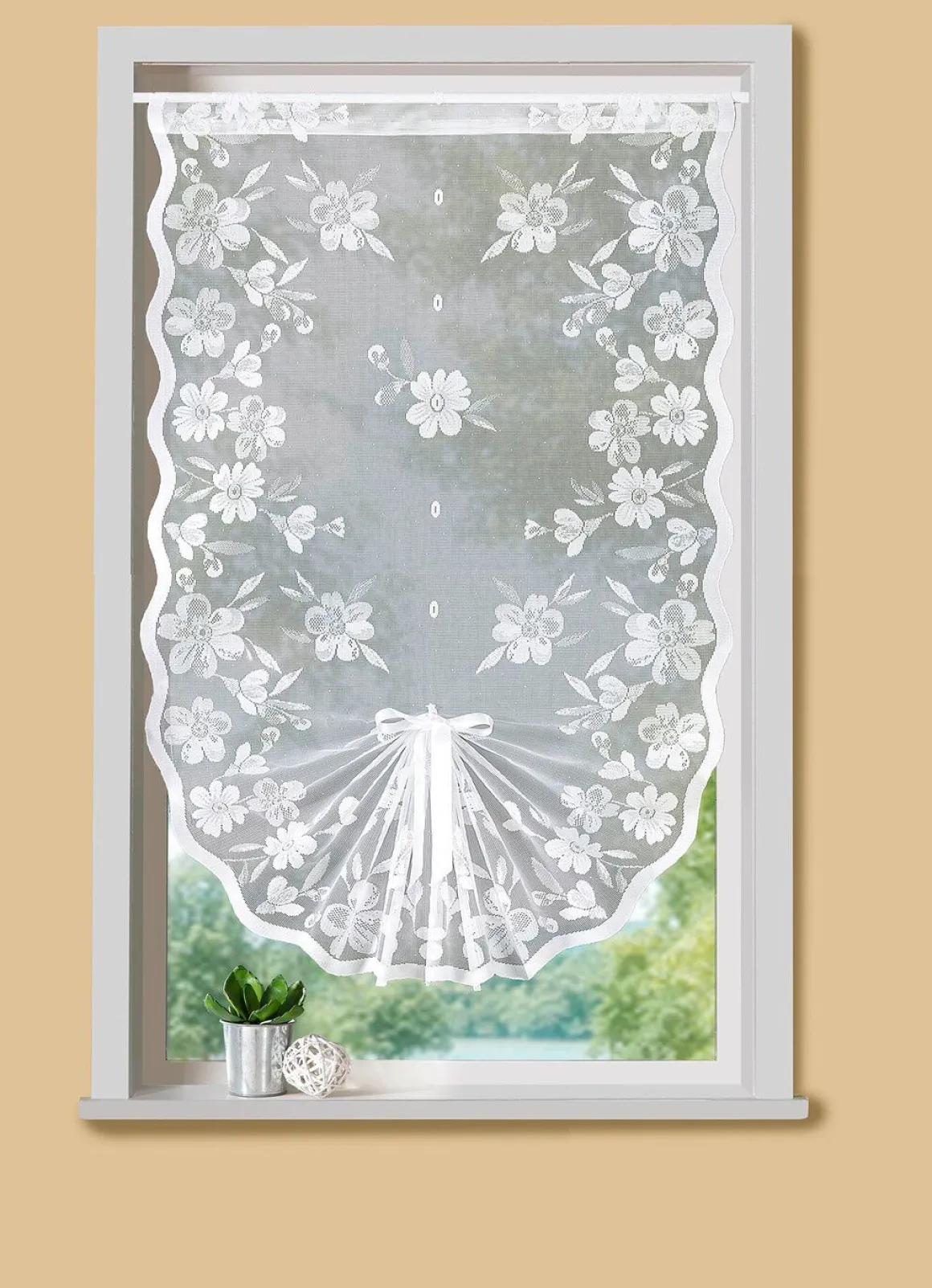 Schwalbenschwanz Blumenranke mit Stangendurchzug