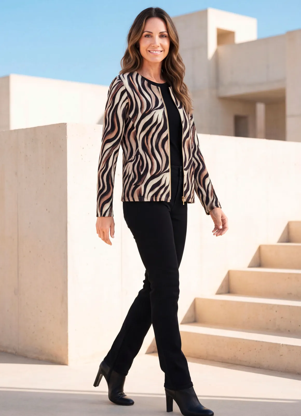Shirtjacke mit Reißverschluß