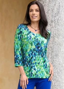 Shirt mit farbbrillantem Alloverdruck
