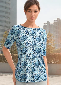 Shirt mit flachem Halsausschnitt