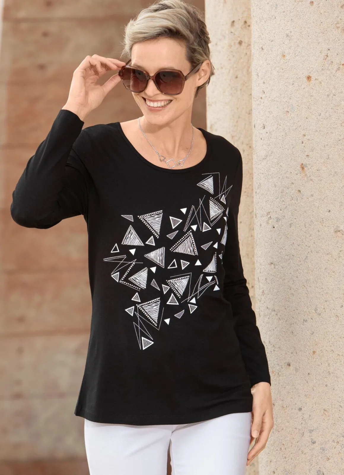 Shirt mit Kontrastdruck