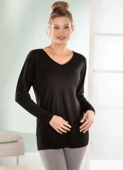 Shirt mit langen Fledermausärmeln