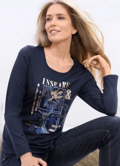 Shirt mit Plättchenzier