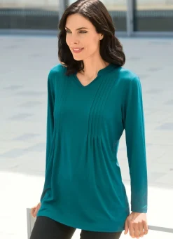 Shirt mit Stehkragen in 2 Farben