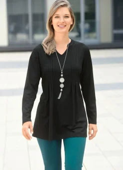 Shirt mit Stehkragen in 2 Farben