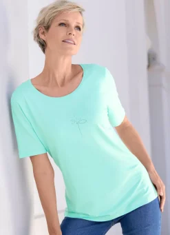 Shirt mit Strasszier