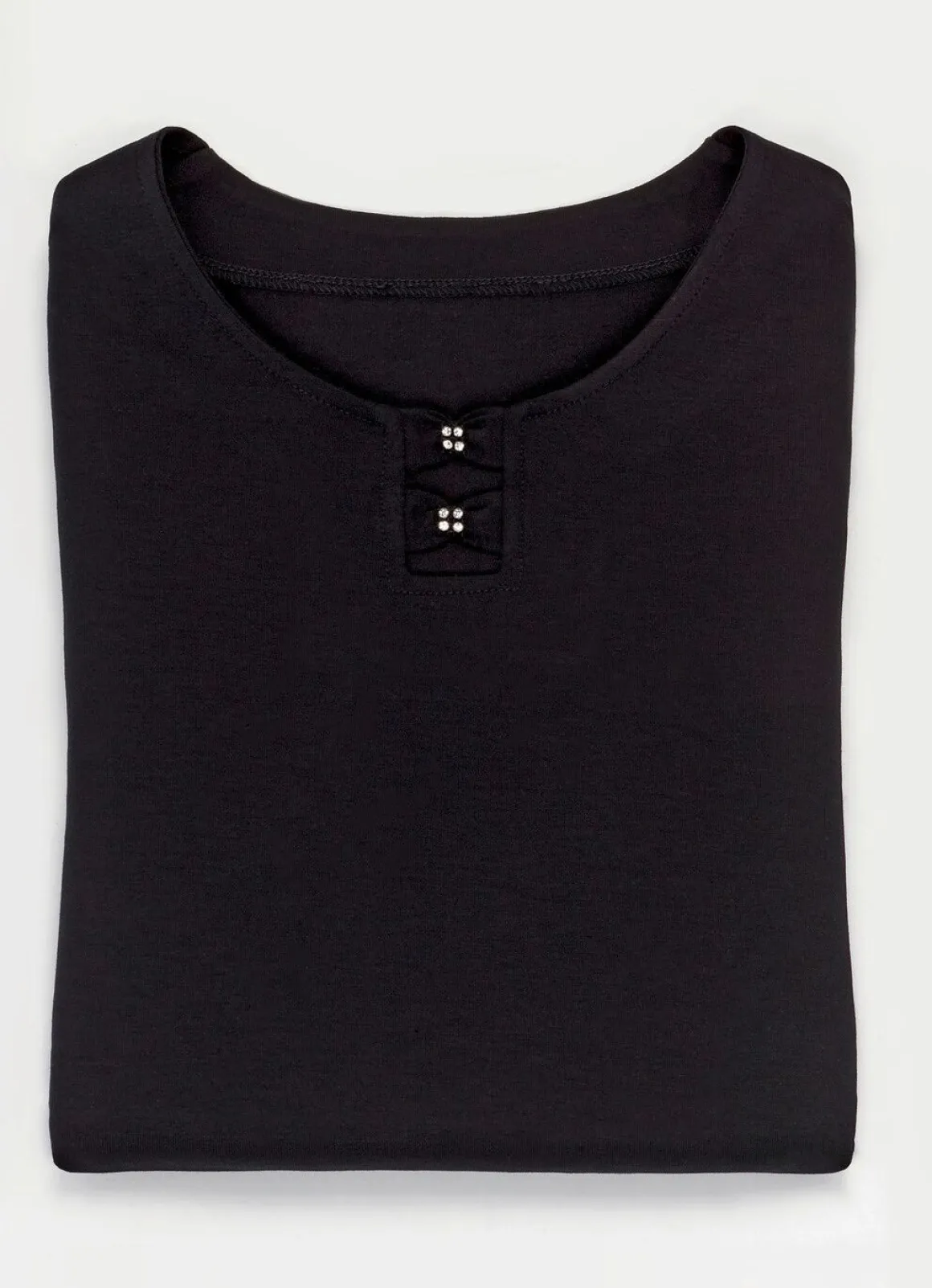 Shirt mit Strasszier in 2 Farben
