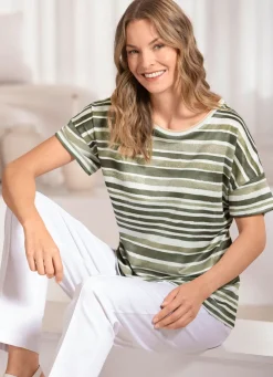 Shirt mit Streifen-Dessin
