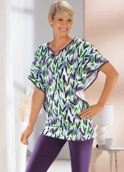 Shirt mit Zierelement am Halsausschnitt
