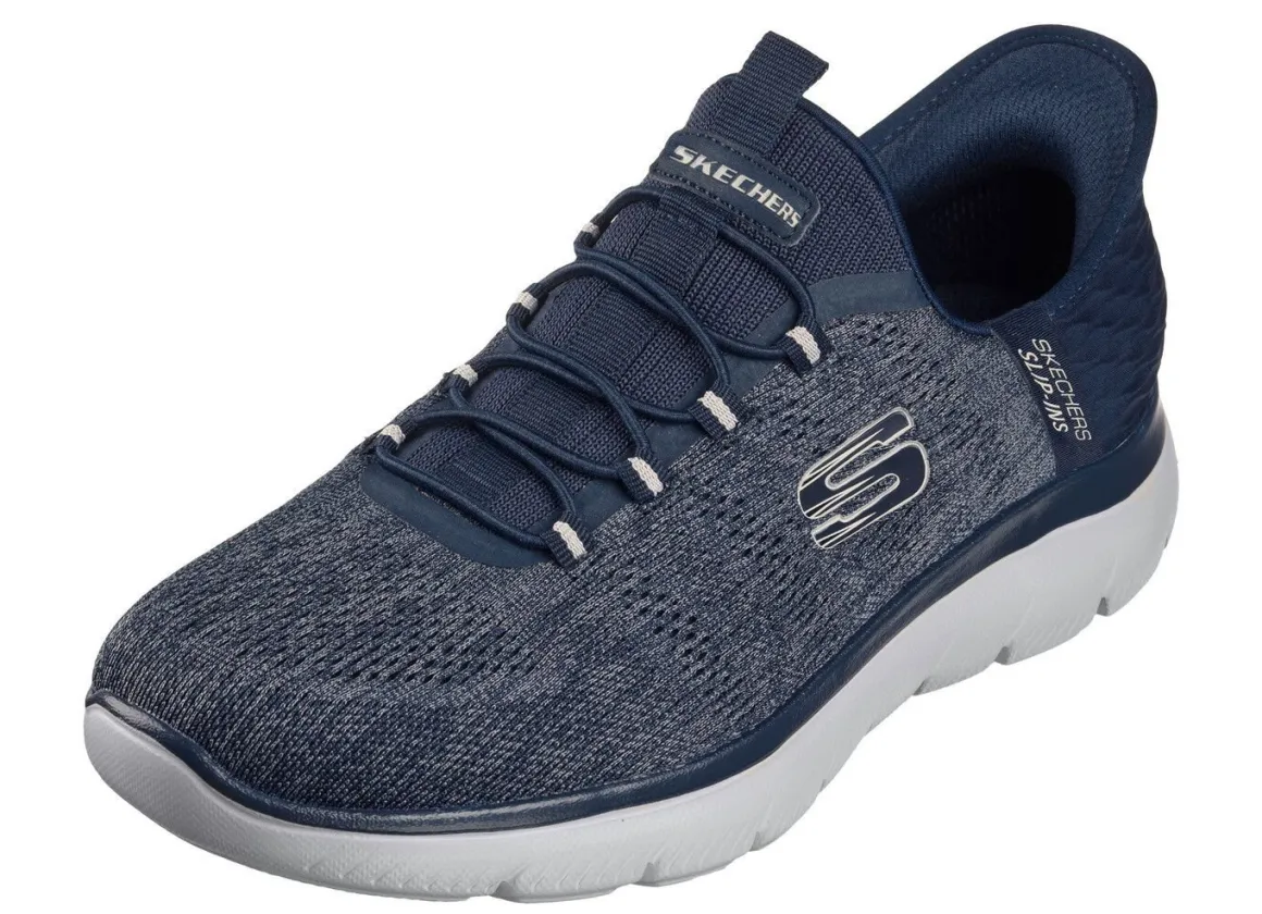 SKECHERS, Herren-Sneaker, mit geformter Slip-Ins Fersenplatte