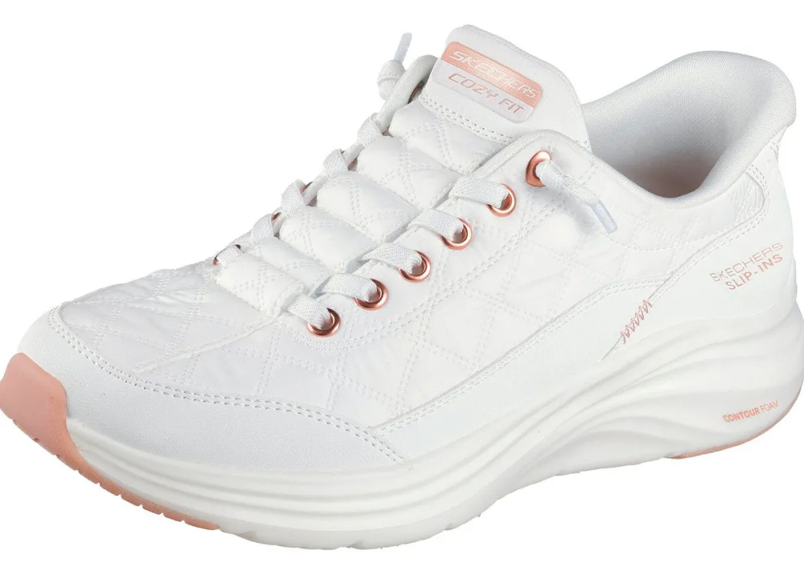 SKECHERS, stylische Damen-Sneaker, mit geformter Slip-Ins Fersenplatte