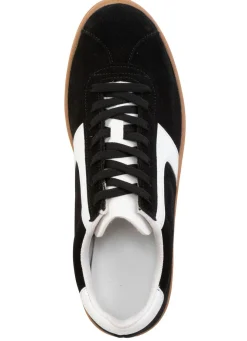 Sneaker aus Veloursleder mit Nappa-Besätzen und gepolstertem Schaftrand