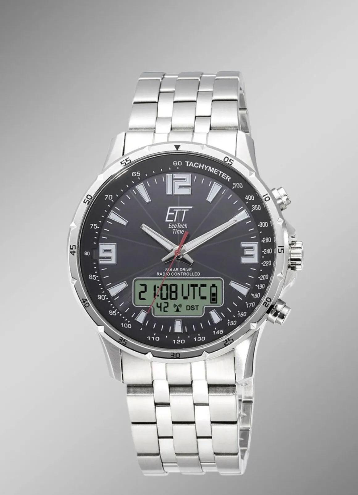 Sportliche Funk-Solar-Herrenuhr