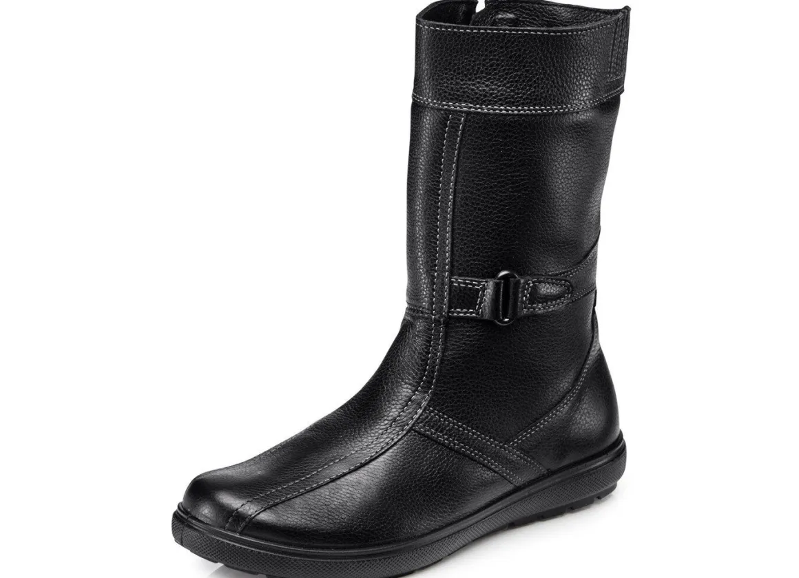 Stiefelette mit winterlichem Lammfellfutter