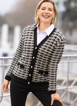 Strickjacke aus hochwertigem Effektgarn
