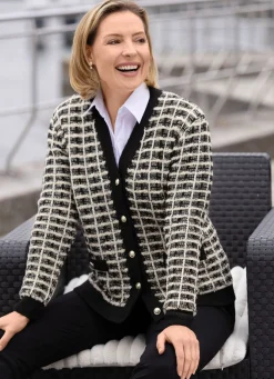 Strickjacke aus hochwertigem Effektgarn