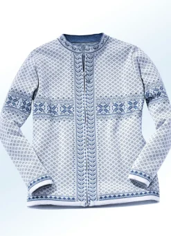Strickjacke in Jacquard-Dessin